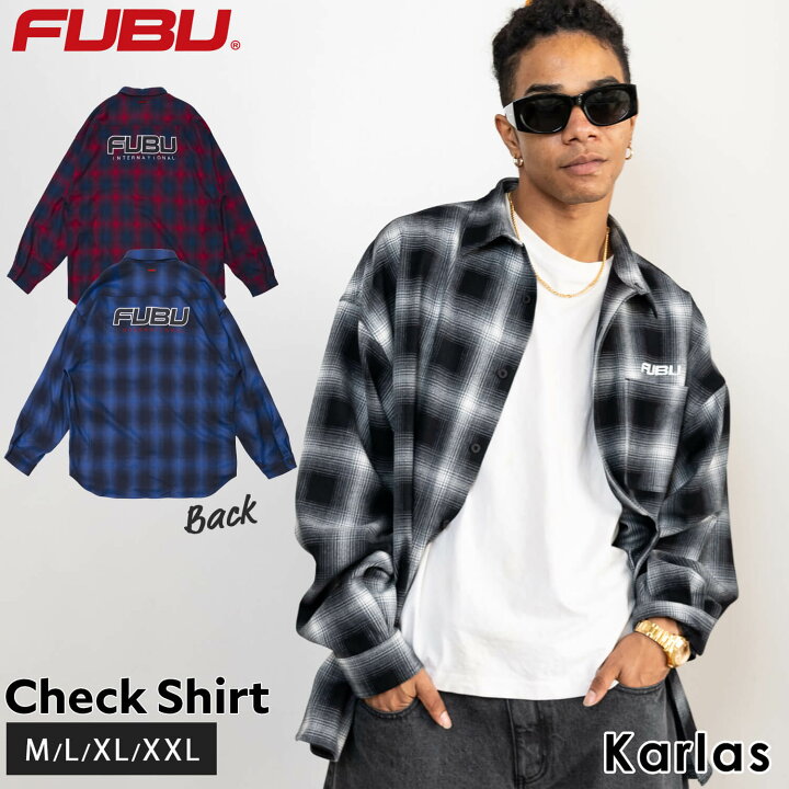 楽天市場】FUBU フブ チェックシャツ メンズ レディース 長袖  