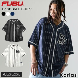 FUBU フブ ベースボールシャツ トップス 半袖 メンズ レディース ドライ 速乾 Tシャツ ブランド ロゴ 刺繍 大きいサイズ オーバーサイズ カジュアルシャツ 男女兼用 野球 ユニフォーム アメカジ ストリート系 ヒップホップ hiphop B系 2024ss karlas