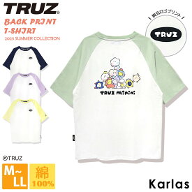 【40%OFFセール】 TREASURE TRUZ Tシャツ 半袖 春 夏 レディース メンズ 綿100% コットン クルーネック ロゴ プリント 韓国 正規品 コラボ 白 紺 minini トレジャー トゥルーズ