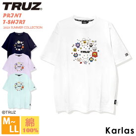 【40%OFFセール】 TREASURE TRUZ Tシャツ 半袖 春 夏 レディース メンズ 綿100% コットン クルーネック ロゴ プリント 韓国 正規品 コラボ 白 紺 minini トレジャー トゥルーズ