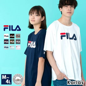 FILA フィラ tシャツ レディース メンズ 半袖 デカロゴ プリント 無地 ペアルック お揃い おしゃれ かわいい スポーツブランド 定番人気 白 ホワイト 黒 ブラック 紺 ネイビー 夏物 学生 大人 韓国 M L LL 3L 4L 大きいサイズ 2024ss karlas