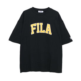 【10%OFFセール】 FILA フィラ カレッジtシャツ メンズ レディース 半袖tシャツ アメカジ tシャツ メンズファッション 夏 カレッジロゴ トップス カットソー おしゃれ かわいい クルーネック プリントTシャツ オーバーサイズ 中学生 高校生 白 黒 チャコール 紺 緑 karlas