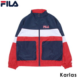 FILA フィラ トラックジャケット ブランド メンズ レディース トップス 長袖 オーバーサイズ バイカラー 配色 羽織り スタンドネック ジッパー ビッグシルエット ゆったり 軽アウター ライトアウター アメカジ おしゃれ かっこいい 中学生 高校生 2024ss