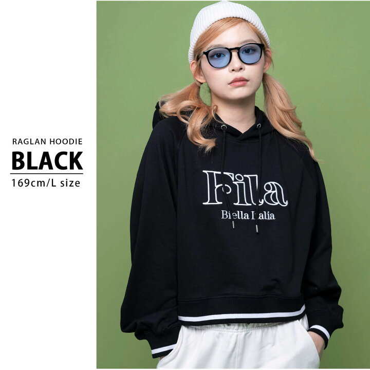 楽天市場】FILA フィラ パーカー プルオーバー ショート丈 レディース 