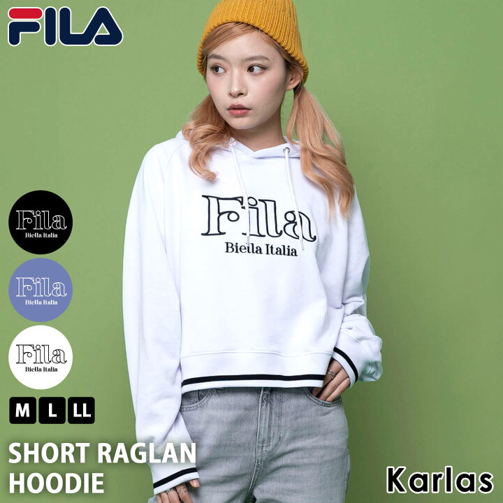 楽天市場】FILA フィラ ショート丈 パーカー レディース 長袖 裏毛 丈 
