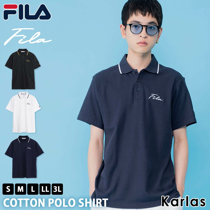 楽天市場】FILA フィラ ポロシャツ 半袖 メンズ 春夏 綿100% ゴルフ 