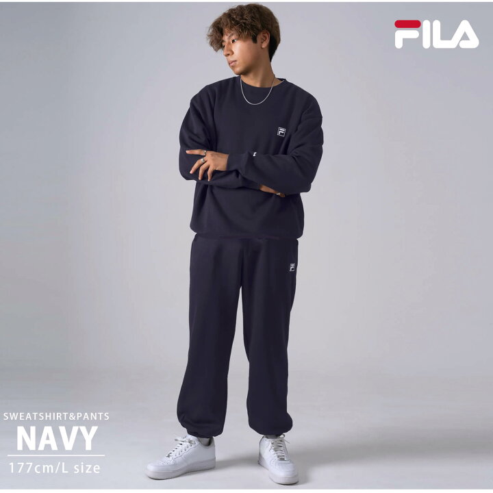 楽天市場】FILA フィラ メンズ スウェット 上下 セット 裏起毛 