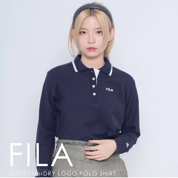 楽天市場】FILA フィラ 長袖 ポロシャツ レディース 鹿の子 綿 