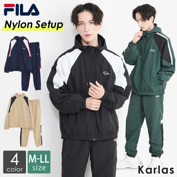 楽天市場 ポイント5倍 Fila フィラ ウインドブレーカー 上下 セット メンズ 裏メッシュ スポーツウェア トレーニングウェア 大きめ ランニングウェア 運動着 セットアップ ブランド ロゴ おしゃれ ゆったり カジュアル 部活 ランニング 黒 紺 緑 ベージュ Outfit