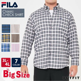 【在庫処分!】 FILA フィラ シャツ メンズ チェックシャツ ネルシャツ 長袖 シャツ 秋冬 秋服 秋物 冬服 冬物 ワイシャツ Yシャツ カジュアル トップス メンズファッション チェック柄 大きいサイズ キングサイズ ブランド 人気 おしゃれ プレゼント karlas