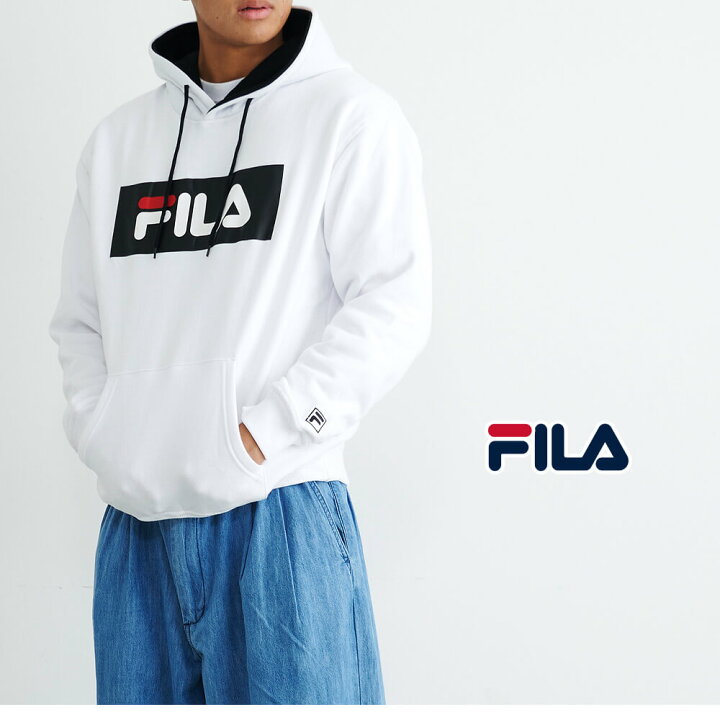楽天市場 Fila フィラ パーカー メンズ ブランド トレーナー おしゃれ プルオーバー 長袖 プルパーカー 人気 秋 冬 服 メンズファッション 黒 白 帽子 フード ロゴテープ 刺繍ロゴ かっこいい プレゼント 注目 Outfit ギフト スポーツファッション専門 Outfit