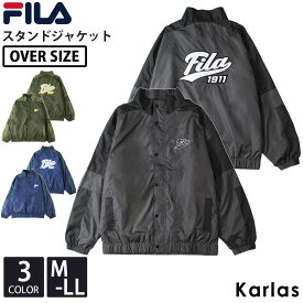 FILA フィラ ジャケット ライトアウター レディース メンズ スポーツブランド 秋 冬 ナイロン ロゴ 刺繍 あったか 保温 防寒 軽量 配色切替 ゆったり 大きいサイズ オーバーサイズ ジャンパー M L LL 黒 緑 青 2023fw karlas