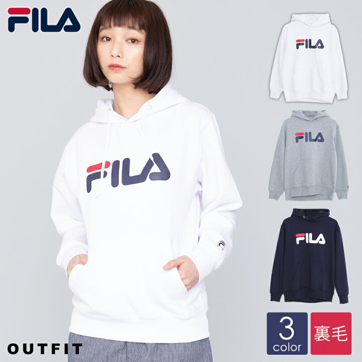 楽天市場 Fila フィラ パーカー レディース ブランド ロゴ プルオーバー 長袖 オーバーサイズ トレーナー ブランド おしゃれ スウェット 裏毛 プルパーカー ビッグシルエット 白 黒 紺 カジュアル トップス 注目 プレゼント 中学生 高校生 Karlas Karlas カルラス