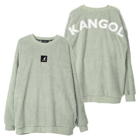 KANGOL カンゴール トレーナー レディース 長袖 冬 ブランド 大きいサイズ ファー フリース もこもこ 韓国 無地 おしゃれ ゆったり オーバーサイズ カンガルー ロゴ 刺繍 ストリート カジュアル シンプル 黒 秋 春 M L メンズ レディースファッション karlas