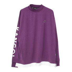 【25%OFFセール】 KANGOL カンゴール tシャツ メンズ 長袖 無地 ゆったり 綿100% ブランド おしゃれ 大きめ トップス レイヤード ストリート カジュアル モックネック ビッグシルエット コットン シンプル 黒 白 紫 春 秋 冬 レディース ユニセックス