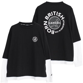 【クーポンで20%OFF!】 KANGOL カンゴール Tシャツ 長袖 メンズ ロンT ブランド バックプリント 大きめ レイヤード ティーシャツ クルーネック サークルロゴ おしゃれ ゆったり ビッグシルエット ストリート カジュアル シンプル 黒 秋 冬 春 S M L メンズファッション