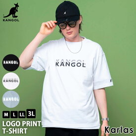 KANGOL カンゴール Tシャツ メンズ レディース 半袖 綿100% ロゴプリント 春 夏 コットン クルーネック オーバーサイズ 大きいサイズ 3L おしゃれ トップス カットソー 白 黒 2024ss karlas