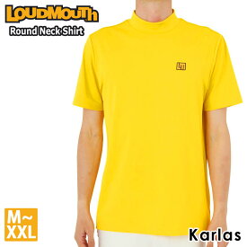 LOUDMOUTH ラウドマウス ゴルフウェア Tシャツ メンズ 半袖 春 夏 ブランド モックネック 吸汗速乾 UVカット 紫外線対策 ワンポイントロゴ 刺繍 LL XL XXL karlas