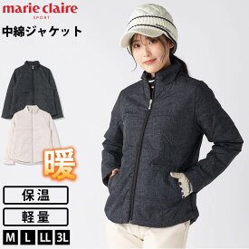 【在庫処分!】 マリクレールゴルフ marie claire GOLF ゴルフウェア レディース ブルゾン ジャケット 軽量 タフタ 中綿 保温 防寒 エンボス加工 上品 おしゃれ きれいめ アウター 秋冬 スポーツ ブランド 黒 白 フェミニン 普段使い 2025fw karlas