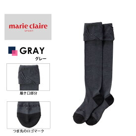 【在庫処分】 marie claire GOLF マリクレール ゴルフ ゴルフウェア ニーハイソックス 夏 夏用 レディース 靴下 ライン ソックス ニーハイソックス フリル おしゃれ かわいい きれいめ ホワイト 白 ブラック 黒 ネイビー 紺 グレー プレゼント