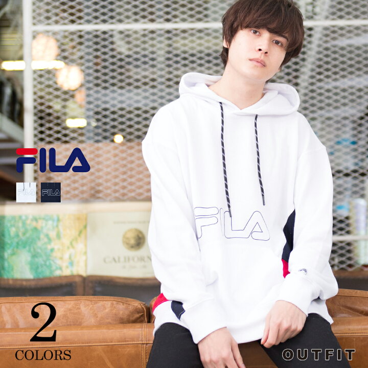 楽天市場 Fila フィラ パーカー メンズ パーカー レディース スウェット ブランド 裏毛 大きいサイズ 秋 冬 白 黒 韓国 パーカー ビックシルエットフード切替プルパーカー スウェット プルオーバー お揃い カップル 男女兼用 ユニセックス 黒 白 プレゼント ギフト