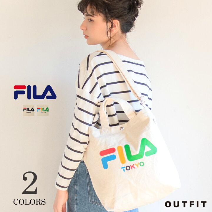 楽天市場 ポイント5倍 Fila フィラ Tokyo ショルダートート メンズ レディース 通学バッグ 通勤 大容量 高校生 中学生 小学生 スポーツブランド 女の子 かっこいい かわいい おしゃれ ショルダーバッグ 斜め掛け キッズ キャンバス 旅行 カジュアル ギフト