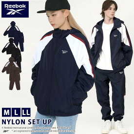 【楽天スーパーSALE限定 10%OFF】 Reebok リーボック メンズ ウインドブレーカー 上下 セット セットアップ ナイロン 裏メッシュ スポーツウェア トレーニングウェア ランニング テニスウェア 運動着 ブランド ロゴ 大きいサイズ ゆったり 部活 学生 春 秋 別注