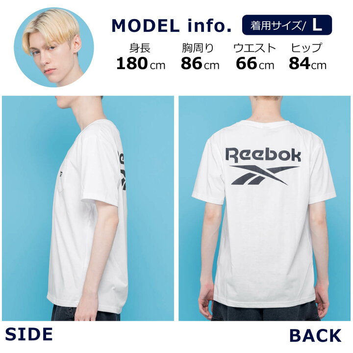 楽天市場】Reebok リーボック Tシャツ メンズ 半袖 白 夏 ポケット 