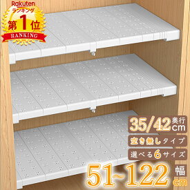 【お得なクーポン★24日20時～】【あす楽】【楽天1位7冠】選べる6サイズ つっぱり棚 奥行 35 42 cm 幅 51 - 122 cm 耐荷重 約20kg 空き無し 伸縮棚 突っ張り ラック 超強力 スリム シンプル おしゃれ 収納 省スペース 壁面収納 新生活 頑丈 シンク下 脱衣所