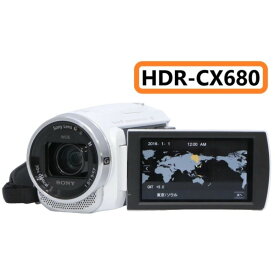 ソニー ビデオカメラ Handycam HDR-CX680 光学30倍 内蔵メモリー64GB ホワイト HDR-CX680 W [中古][良い（B）]