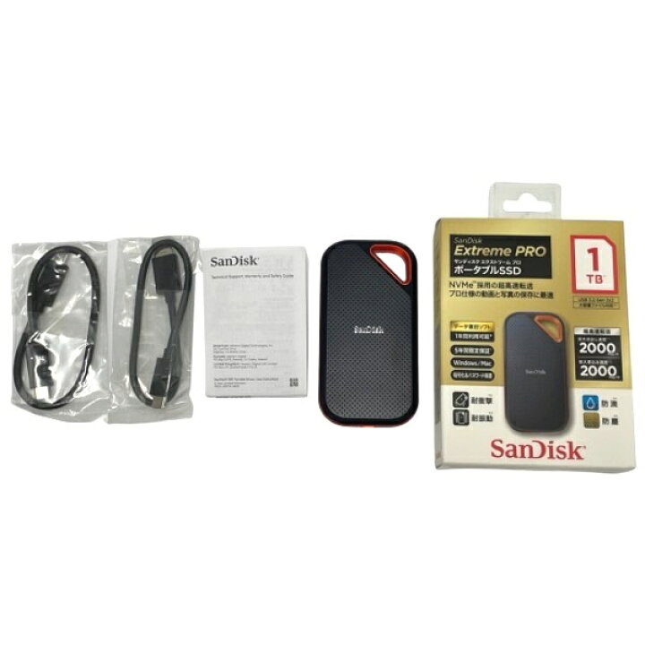 楽天市場】[中古] SanDisk ポータブルSSD 1TB USB 3.2 Gen 2x2 最大 
