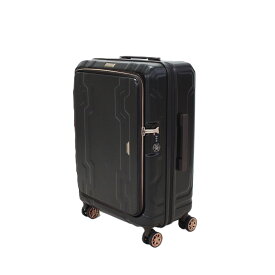 [中古] [3-5泊向けサイズ]LEGEND WALKER 5205 ブルーホエール 58L/拡張時72L ハードスーツケース　5205-58-bk ブラック [良い(B)]