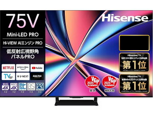 �y�A�E�g���b�g�i�z�n�C�Z���X Hisence MiniLED �t���e���r 75V�^ 75U8R 4K�Ή�