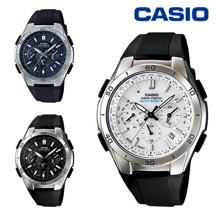 楽天市場】CASIO カシオ 腕時計 WAVE CEPTOR ウェーブセプター クロノ 
