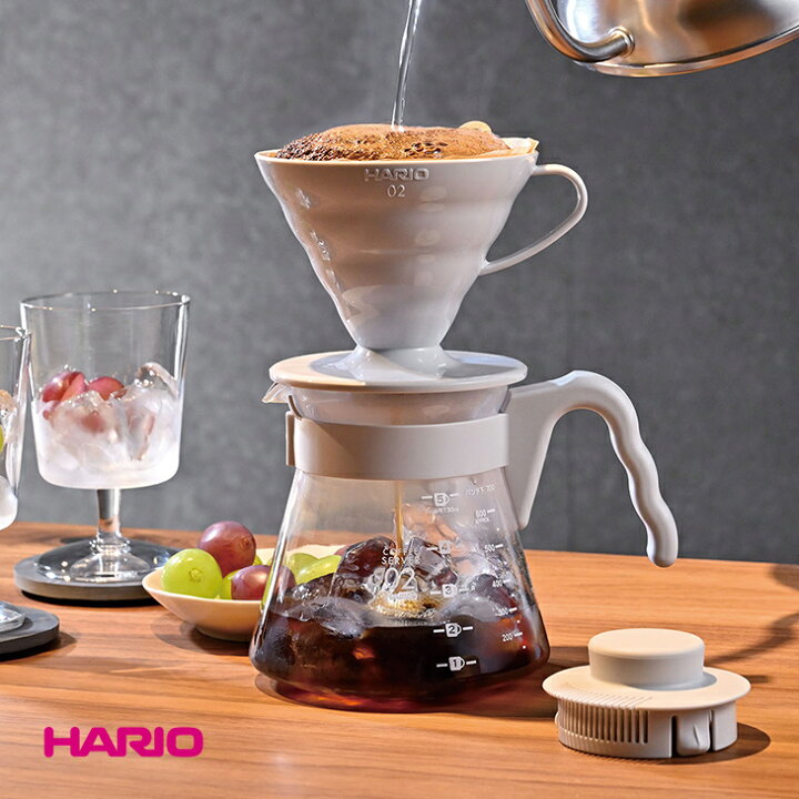 楽天市場】HARIO ハリオ コーヒーサーバー ペールグレー 耐熱ガラス 