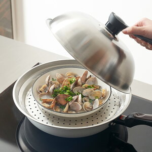 フライパンスチーマー&マーブルフライパンセット フッ素加工 フライパン 蒸し器 蒸し料理 蒸しプレート スチームプレート 蒸し板