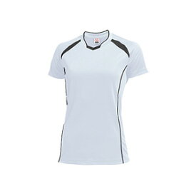 WUNDOU (ウンドウ) ウィメンズバレーボールシャツ ホワイト×ダークグレー P-1620 1710 レディース ウィメンズ 婦人 バレーボール ウェア