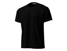 WUNDOU (ウンドウ) セミオープンベースボールシャツ ブラック P-2710J 1710 キッズ ジュニア 子供 子ども 野球 ウェア