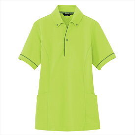 AITOZ アイトス サイドポケット半袖ポロシャツ(男女兼用) ライム 7668 ウェア メンズ レディース