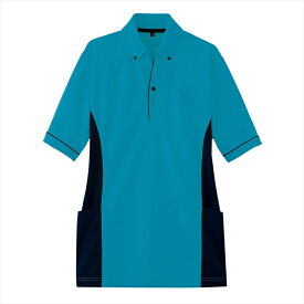 AITOZ アイトス サイドポケット半袖ポロシャツ(男女兼用) ターコイズ 7679 ウェア メンズ レディース