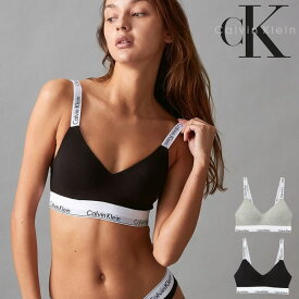 スポーツブラ カルバンクライン CALVIN KLEIN レディース QF7059 MODERN COTTON LIGHTLY LINED LOGO STRAP BRALETTE 見せブラ 下着 女性 ヨガ スポブラ ギフト 高級 スポーツ 彼女 コットン GAL