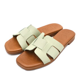 【ポイント10倍】Oh my Sandals オーマイサンダルズ スクエアトゥ フラットサンダル 4955 スペイン製 本革 レザー ワンストラップ サンダル レディース 靴