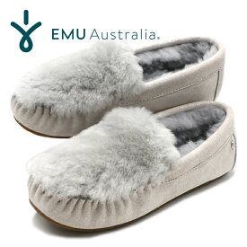 EMU Australia エミュ モカシン W11996 Cairns Reverse Metallic スリッポン シープスキン ファー ムートン ファー ボア フラットシューズ シルバー メタリック レディース 靴【あす楽対応】【大きいサイズ】