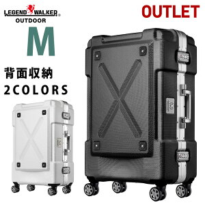 【30%OFF】名入れ無料 【クーポン発行】アウトレット セール スーツケース キャリーケース M サイズ 軽い 軽量 フレーム ダブルキャスター キャリーバッグ 4泊 5日 5泊 6日 6泊 7日 1週間 用 LEGE