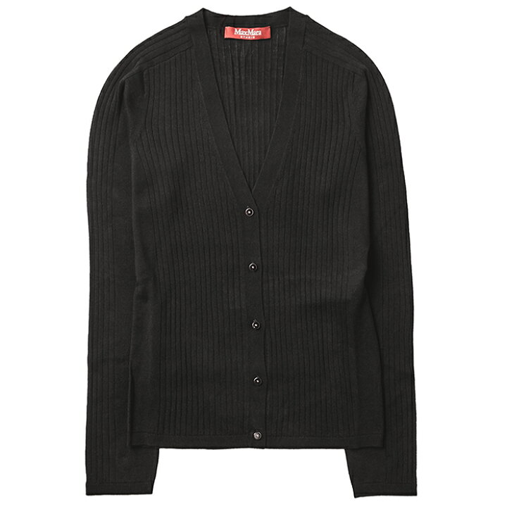 マックス マーラ ストゥディオ MAX MARA STUDIO カーディガン DINA シルク ウール ニット ブラック系 63460219600 0003 009 | アウトレットa