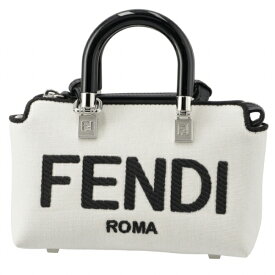 【訳あり】フェンディ FENDI ショルダーバッグ BY THE WAY バイ ザ ウェイ ミニ ボストンバッグ ホワイト×ブラック 8BS067 ANVG F1LAF