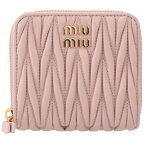 【訳あり】ミュウミュウ MIU MIU マテラッセ 財布 二つ折りスモール 二つ折り財布 ピンク系 5ML522 2FPP E18