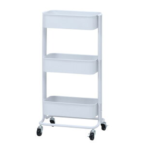 ワゴン キャスター付き キッチンワゴン 3段 スリム サイドワゴン キッチン収納 サイドキャビネット 収納ラック すきま収納 スチール おしゃれ ブラック グリーン ホワイト ターコイズブルー