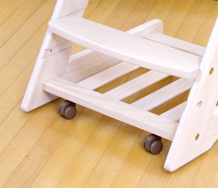 楽天市場】学習チェア 座面高さ調節 沈み込みキャスター付き 天然木