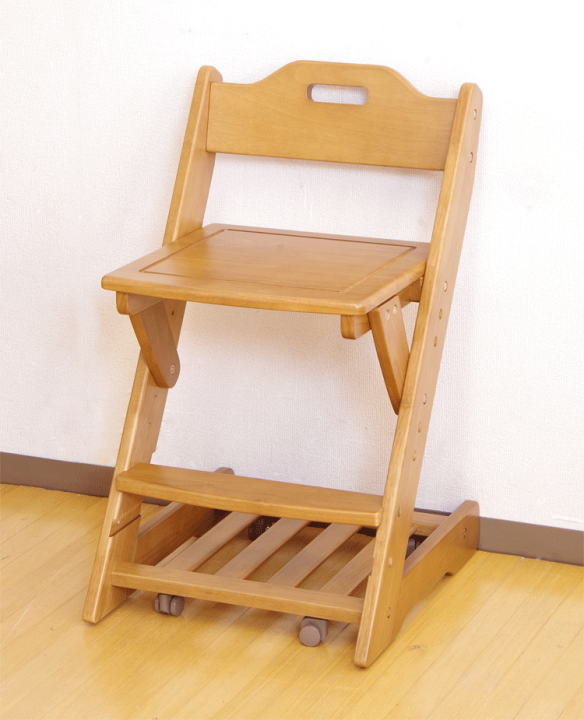 楽天市場】学習チェア 座面高さ調節 沈み込みキャスター付き 天然木